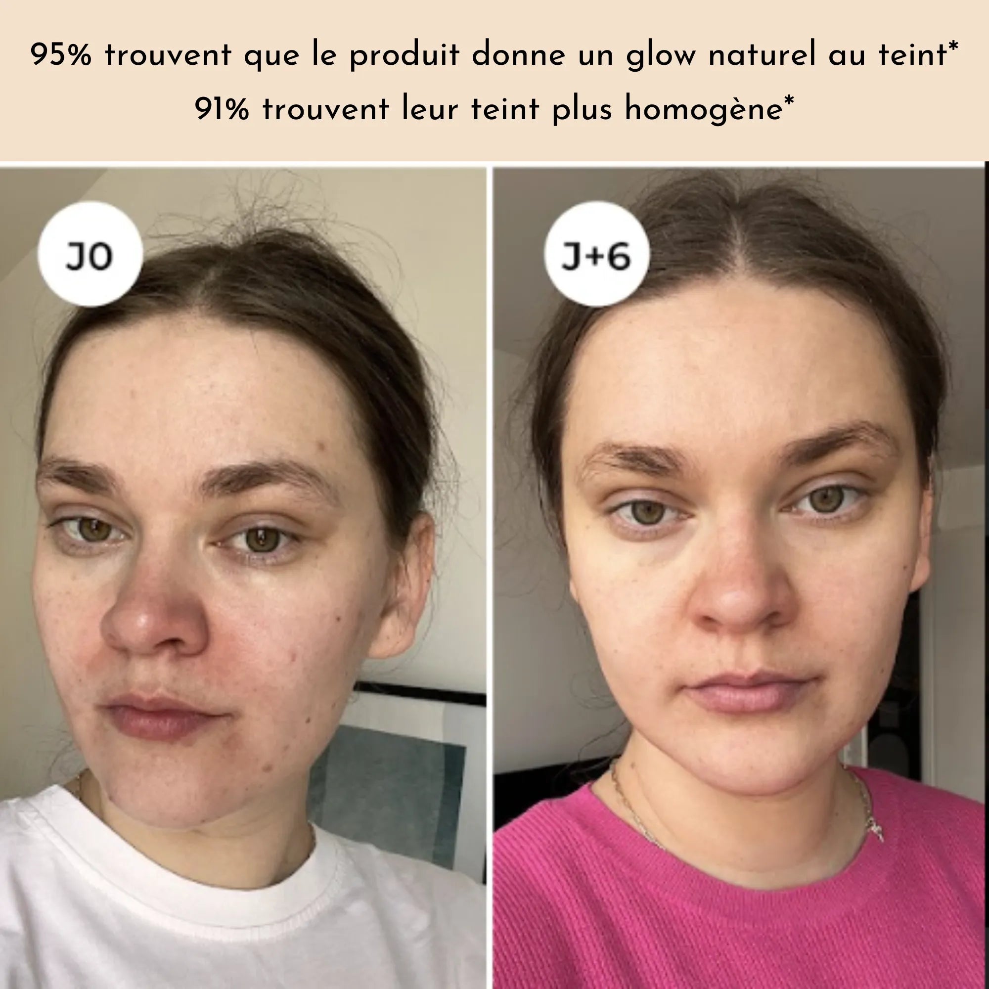 avant après teint lumineux